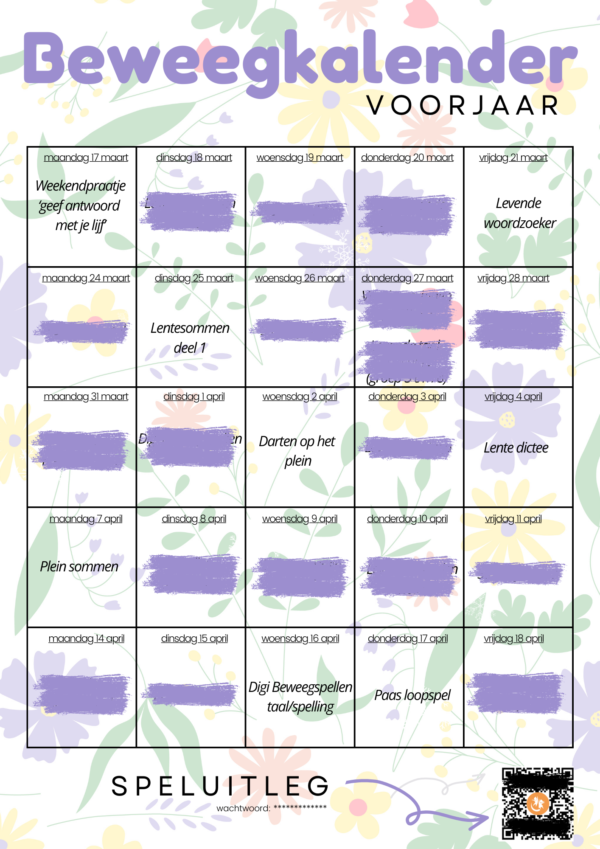 Beweegkalender voorjaar (download)