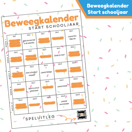 beweegkalender start schooljaar