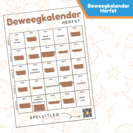 Beweegkalender Herfst (download)