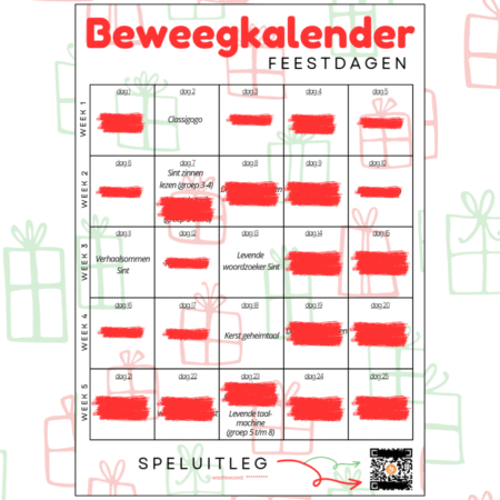 Beweegkalender Feestdagen (download)