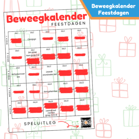 beweegkalender feestdagen