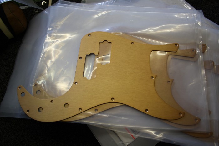 Gold anodised pickguards