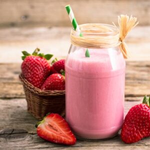 Aardbeien smoothie zonder yoghurt