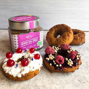 pompoendonuts van amandelmeel