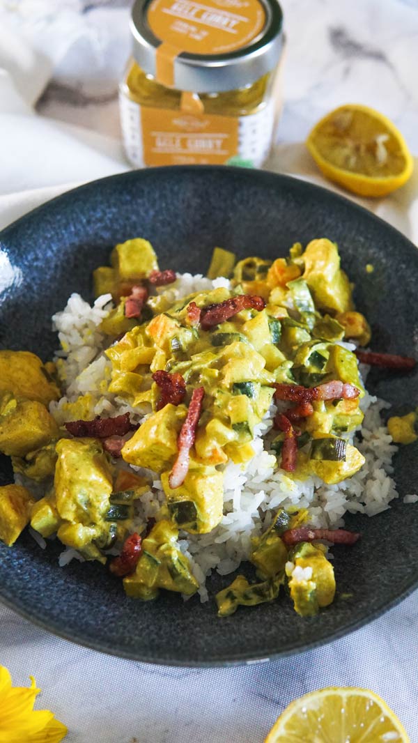 Gele curry met kipfilet