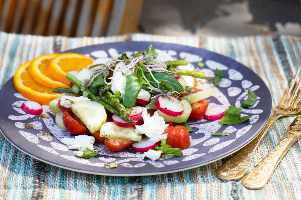 Salade gemarineerde tomaten