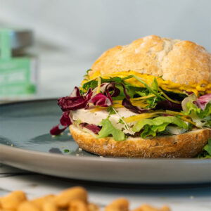 Broodje tofu met cashewnoten mayonaise