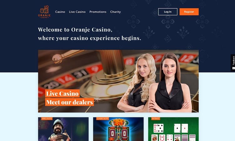 De website van oranje casino