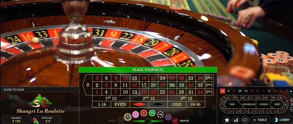 Online roulette spelen in het Shangri La Casino