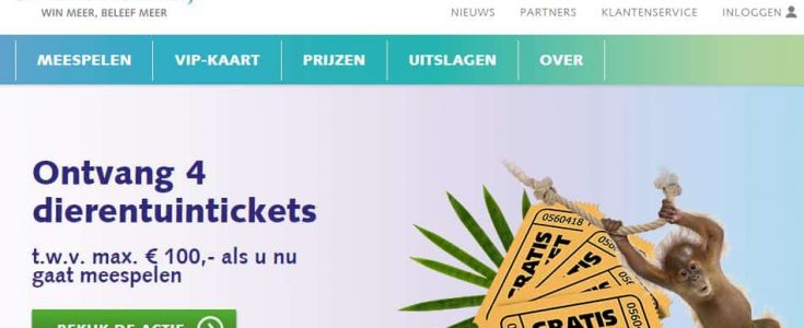 Website van de Bankgiro Loterij