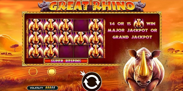 Zo win je de major jackpot bij de Great Rhino