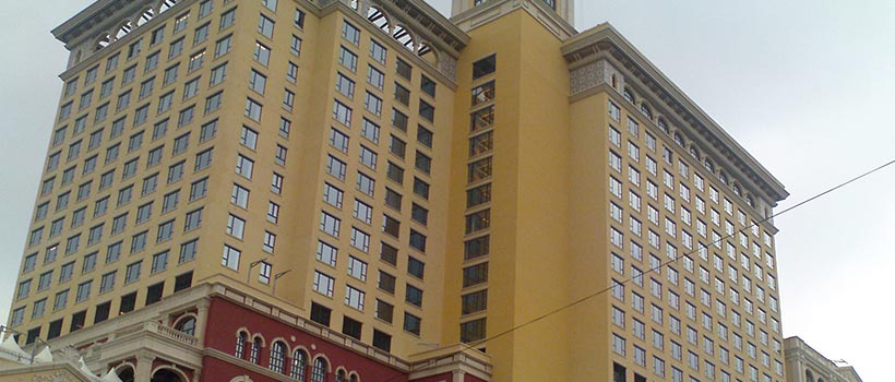 Het gebouw van Porte 16 in Macau