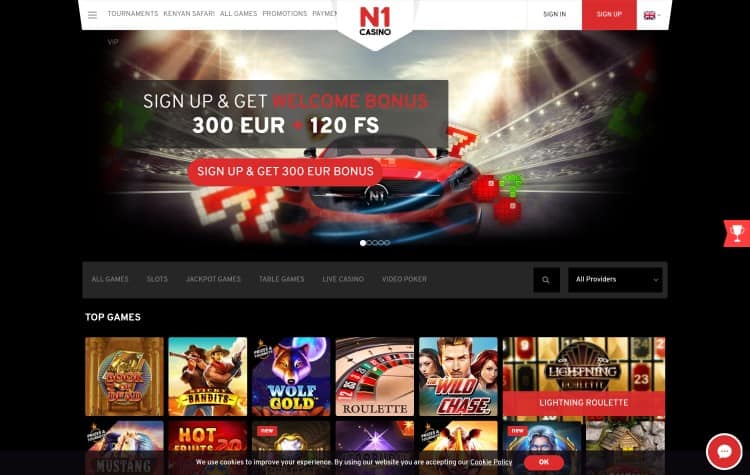 De website van N1 casino
