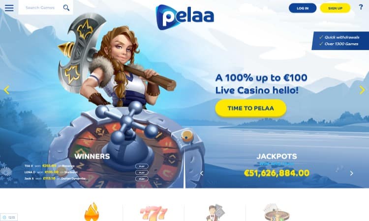 De website van het Pelaa Casino