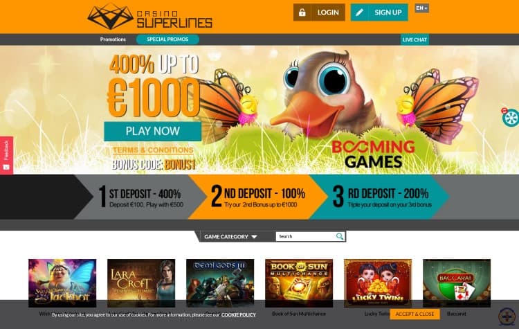 Casino Superlines website