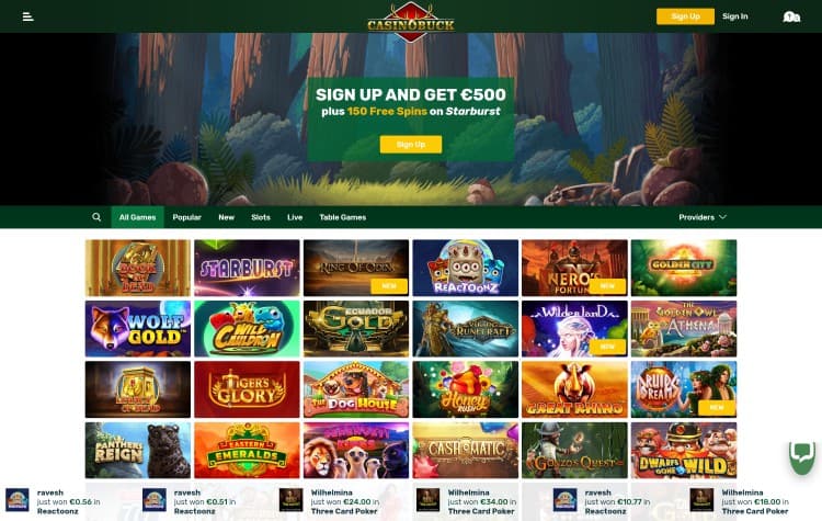 website van casinobuck