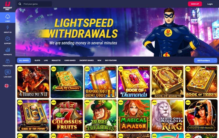 Website van Instant Pay Casino