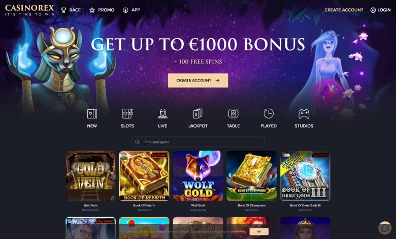 Casinorex website