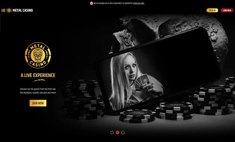 Website van Metal Casino
