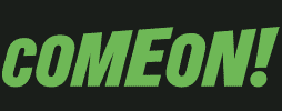 Logo van Comeon in het zwart