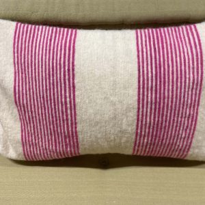 handmade cushion cover 
small pink stripes