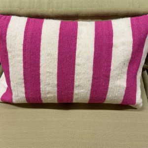 Handmade cushion cover 
Big pink stripes