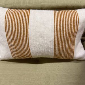 Handmade cushion cover
Small mustard stripes