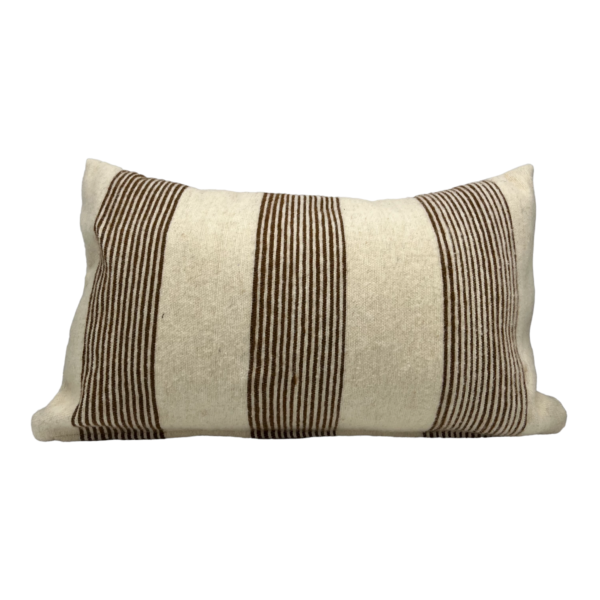 Moroccan cushion cover with brown stripes